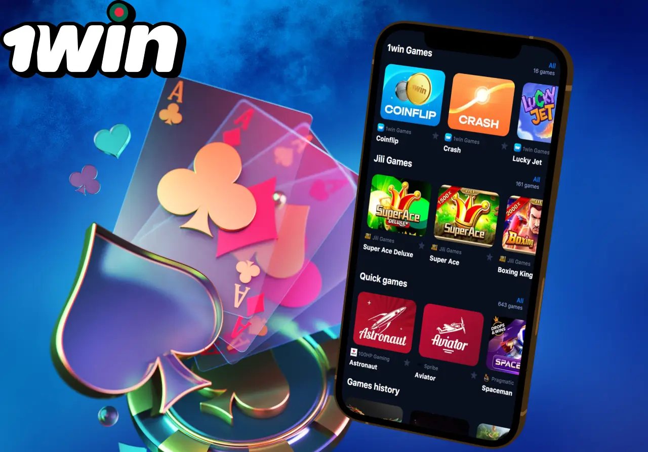 Casino online de 1win: tragamonedas, juegos de mesa y crupieres en vivo.