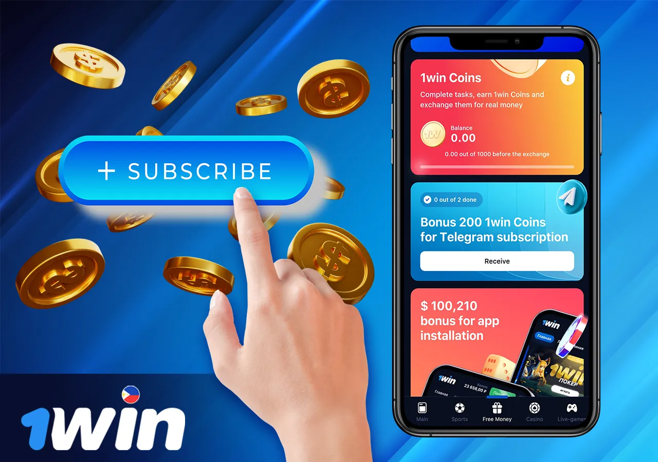 Bonus for subscribing to 1Win
